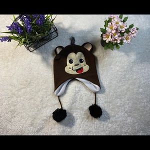 Kids monkey winter hat